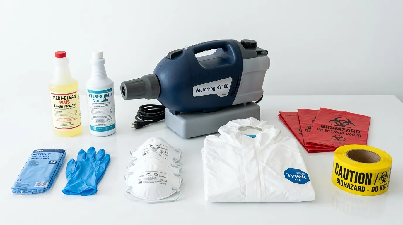 Professional biohazard remediation crew working in Lemmon Valley